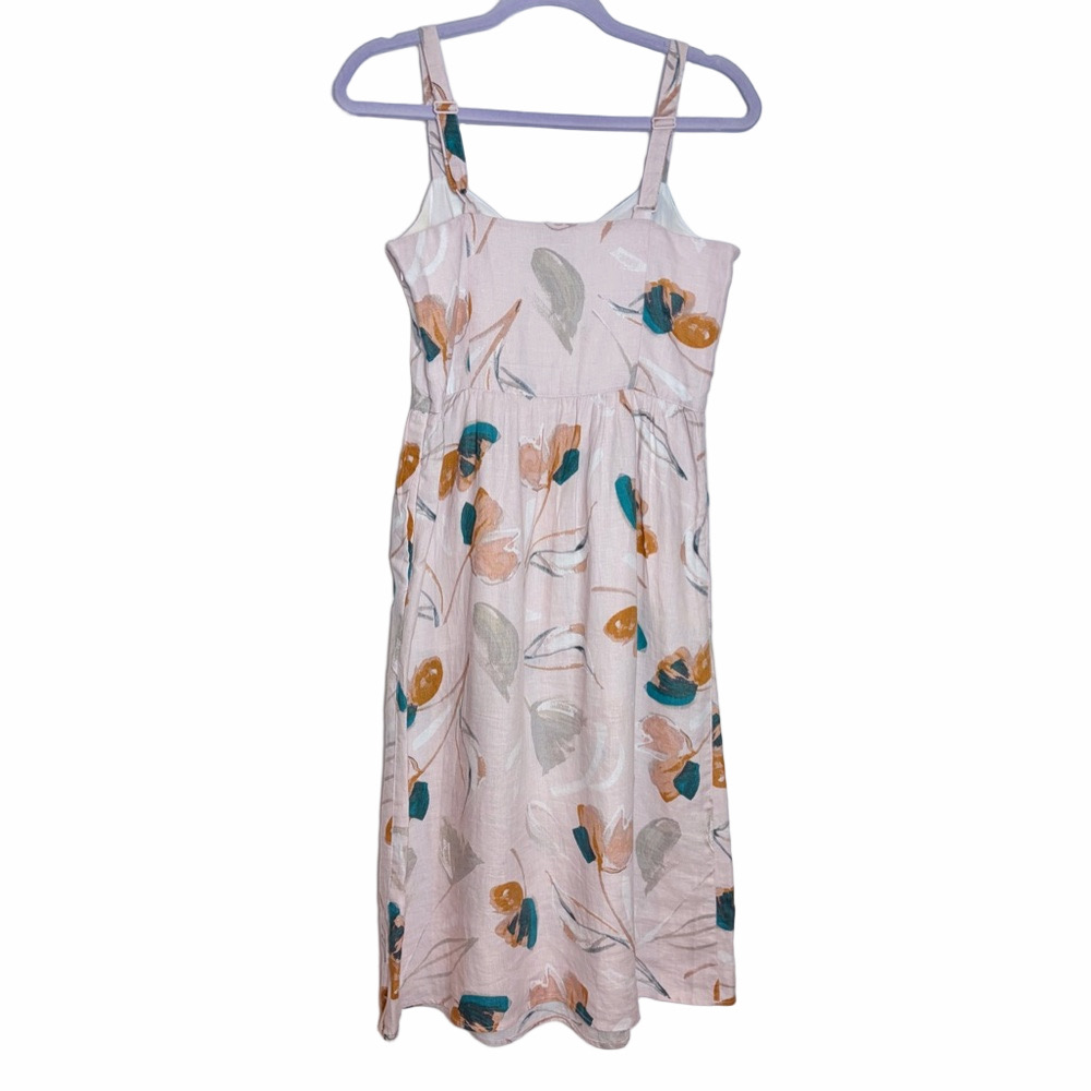 ❣️SOLD❣️ Rachel Zoe 100% Linen Floral Midi Dress - Picture 5 of 5